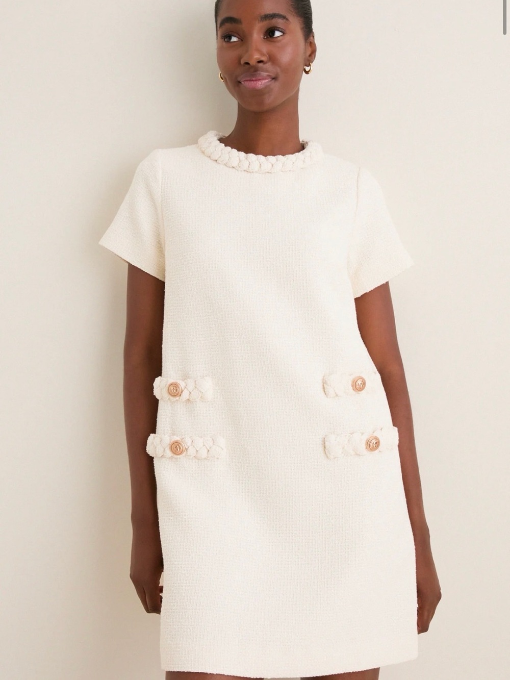 TUCKERNUCK
Pearl White Tweed Jackie Dress Size XS New (without tags)